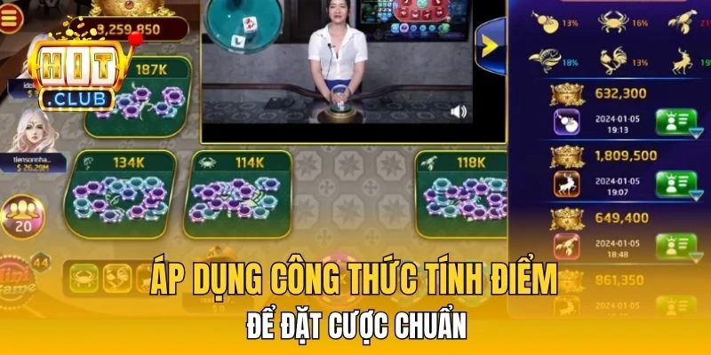 Áp dụng công thức tính điểm để đặt cược chuẩn