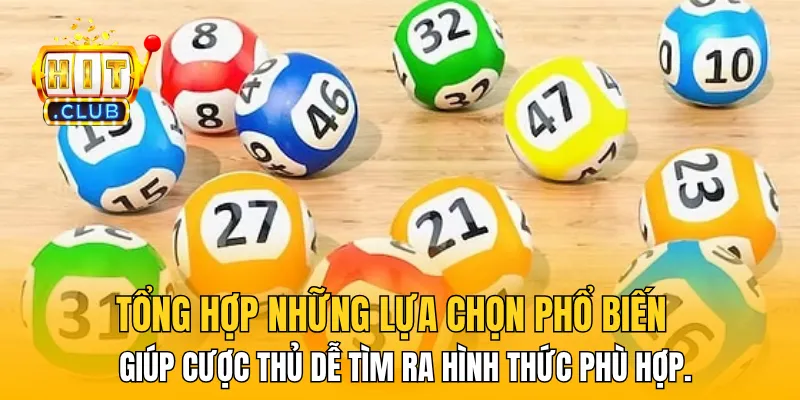 Tổng hợp những lựa chọn phổ biến giúp cược thủ dễ tìm ra hình thức phù hợp.